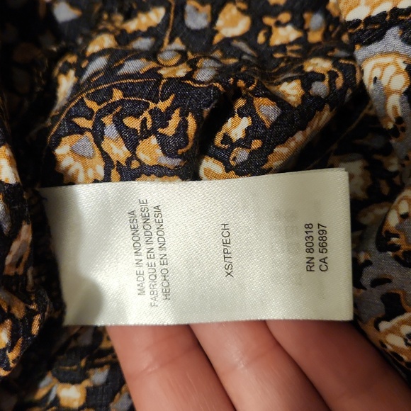 Lucky Brand Emi border print peasant top - Picture 5 of 7